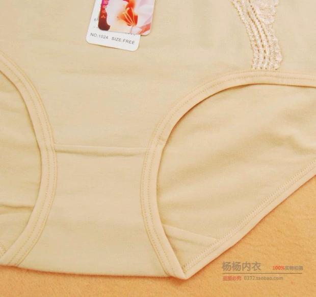 Mới cotton nữ tam giác gợi cảm đồ lót phụ nữ mid-solid màu lớn kích thước lớn cotton Lycra tóm tắt - Giữa eo quần xì con gái