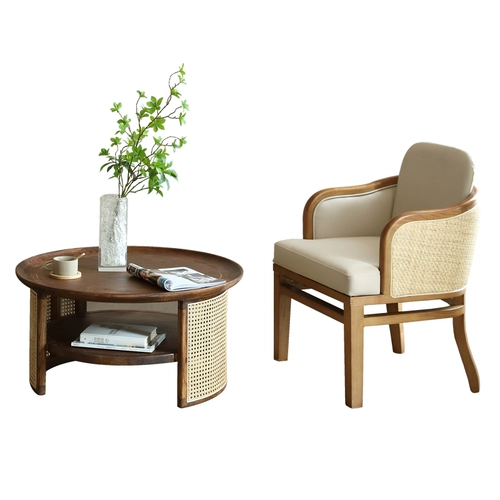 Столк с твердым деревом повседневного отдыха, стул ротанга современный гостиная однополосная стул мягкая сумка задняя тал -стул Club Hotel Hotel