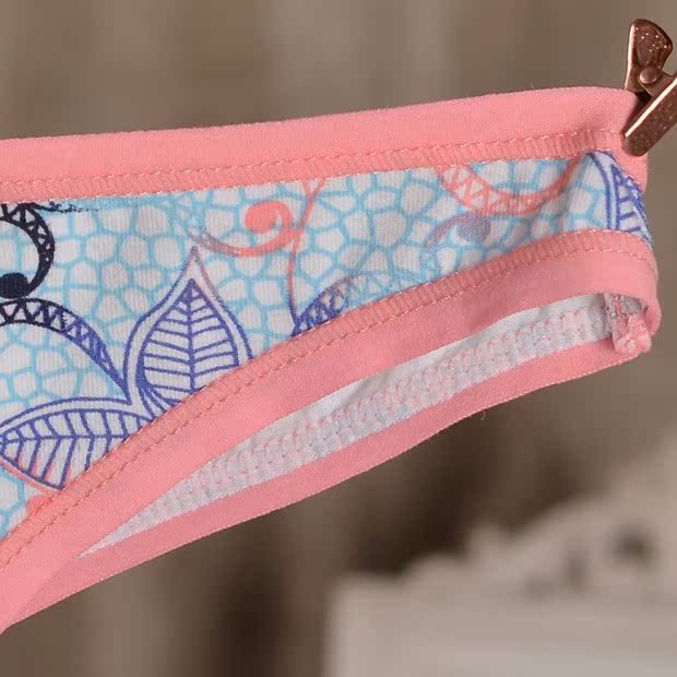 Cotton dễ thương hoa cô gái đồ lót eo thấp cotton thoải mái T quần mỏng Phần không lõm gợi cảm thong quan lot