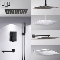 POP bathroom Tylene Ceremony dark hotel into wall shower shower shower cold and hot rain shower set faucet