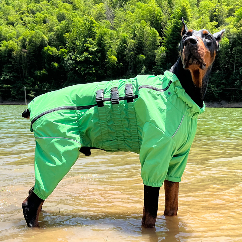 Dog Raincoat for Medium and Large Dogs, Four-Legged Jumpsuit, Outdoor Casual Waterproof Raincoat, Golden Retriever and Border Collie Pet Clothing Dog Raincoat for Medium and Large Dogs, Four-Legged Jumpsuit, Outdoor Casual Waterproof Raincoat, Golden Retriever and Border Collie Pet Clothing