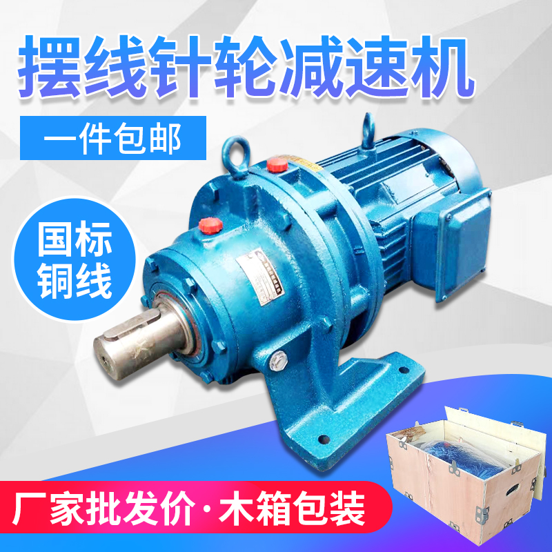 Planetary cycloid pinwheel horizontal vertical reducer with motor gearbox 380V three-phase motor national standard copper wire