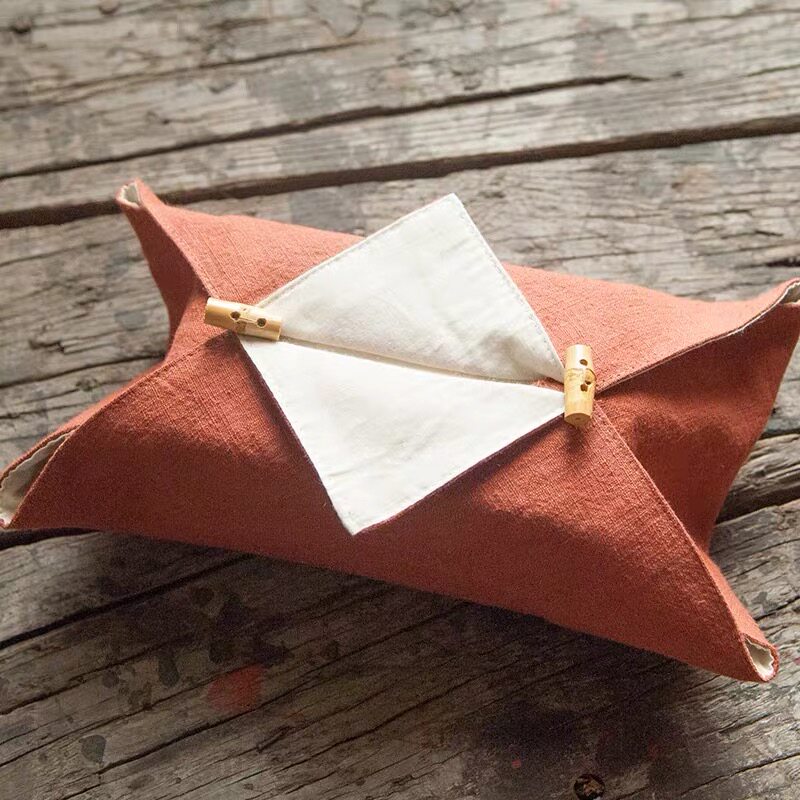 Zither Kite Paper Kite Retro Cotton Linen Chinese Cloth Art Paper Towel Box Containing bag Living room Desktop Toilet Toilet Paper Box