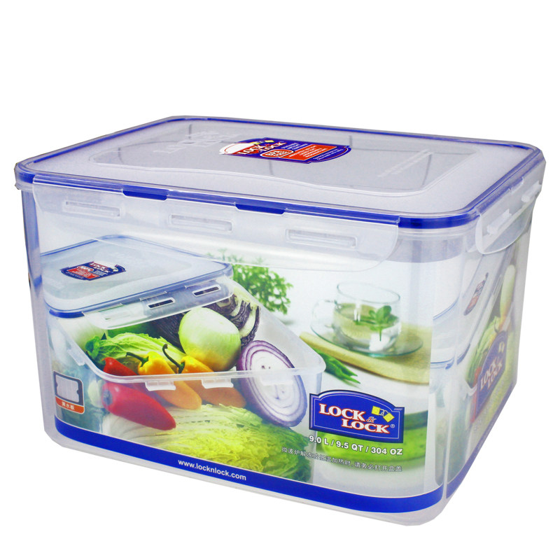 Le buckle le buckle fresh-keeping box large capacity plastic storage box refrigerator storage box with asphalt board PP material