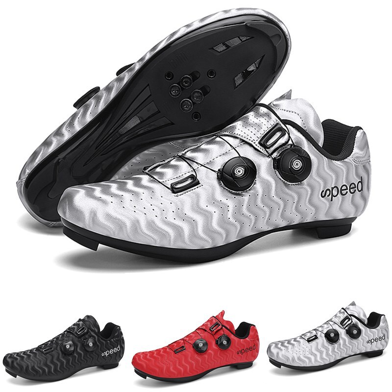 New Road Race Outdoor Cycling Shoes with Double Rotating Buckle, Lockless Casual Scooter Mountain Biking Shoes New Road Race Outdoor Cycling Shoes with Double Rotating Buckle, Lockless Casual Scooter Mountain Biking Shoes