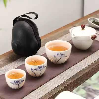 Portable travel tea set, quick cup, one pot, two cups, three cups, with filter, teapot, tea maker, simple teapot