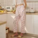 Three gun pyjama của phụ nữ cotton tinh khiết 2020 vào mùa xuân và mùa hè sản phẩm mới thoáng khí quần dài bằng vải cotton ren rộng rãi, mặc bên ngoài quần điều hòa nhiệt độ - Quần tây