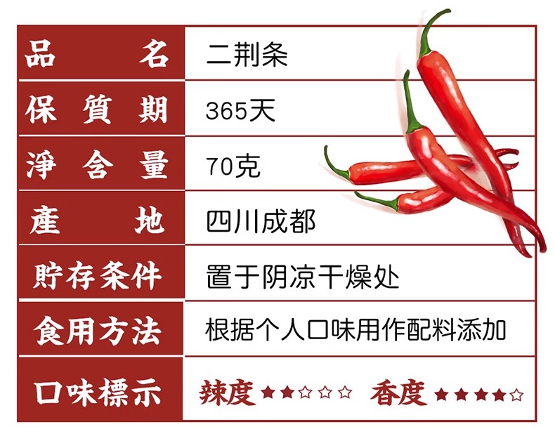 安享好物 安享B级干辣椒-古蜀味道二荆条干辣椒 企标 