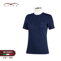 Importations italiennes Animo Femme dété Equestre Short Sleeve Polo Shirt Riding avec T-shirt Elastique 992