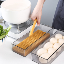 Noodle storage box refrigerator fresh-keeping household large-sized rectangular pasta small plastic storage box for Hanging Noodles