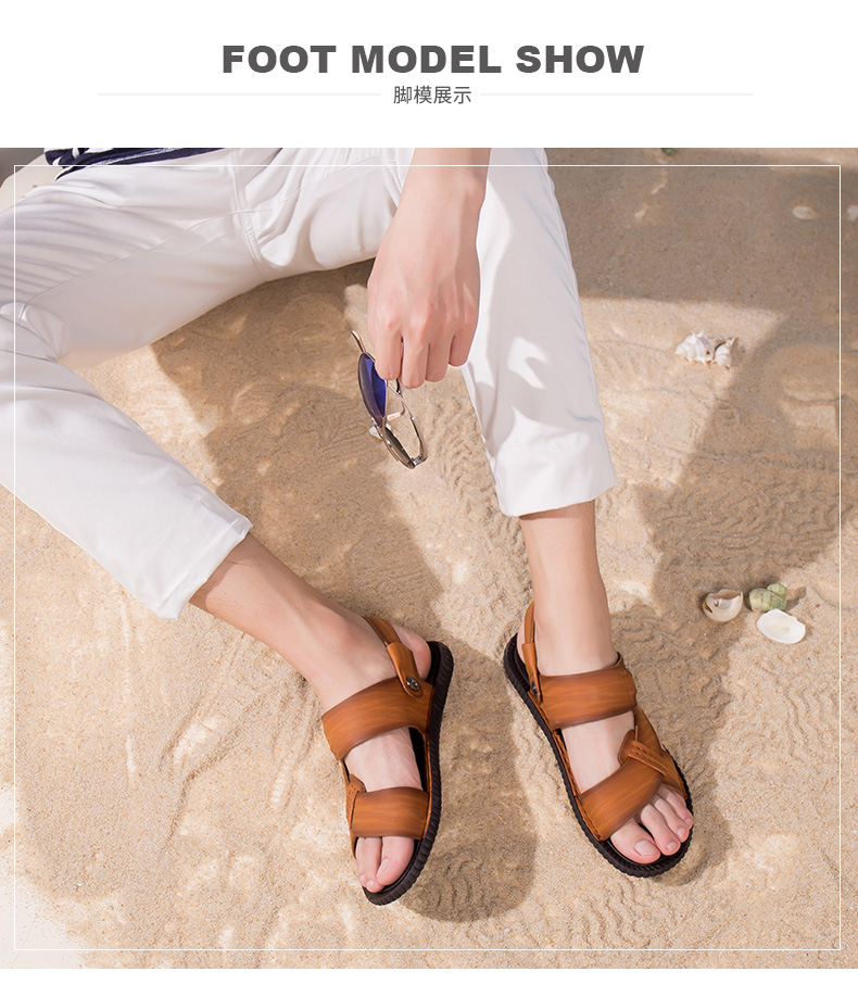 Giày đỏ nam 2018 mùa hè mới phong cách sandal thời trang thoải mái đi biển sandal đôi sandal đôi sử dụng đích thực giày adidas nam
