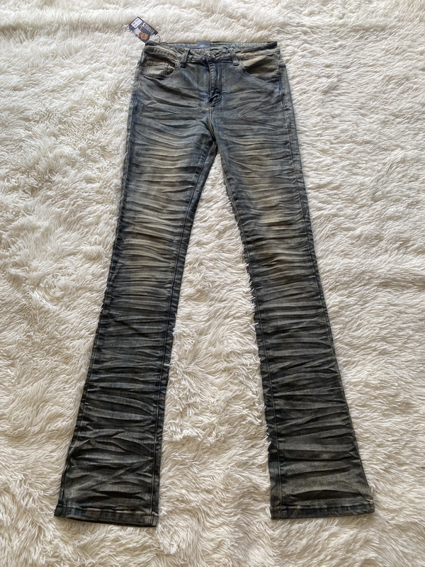 Trendy Street Style, American-Style Slim Fit, Slightly Flared, Skinny Fit, Long and Slender, Pleated, Washed, Unisex