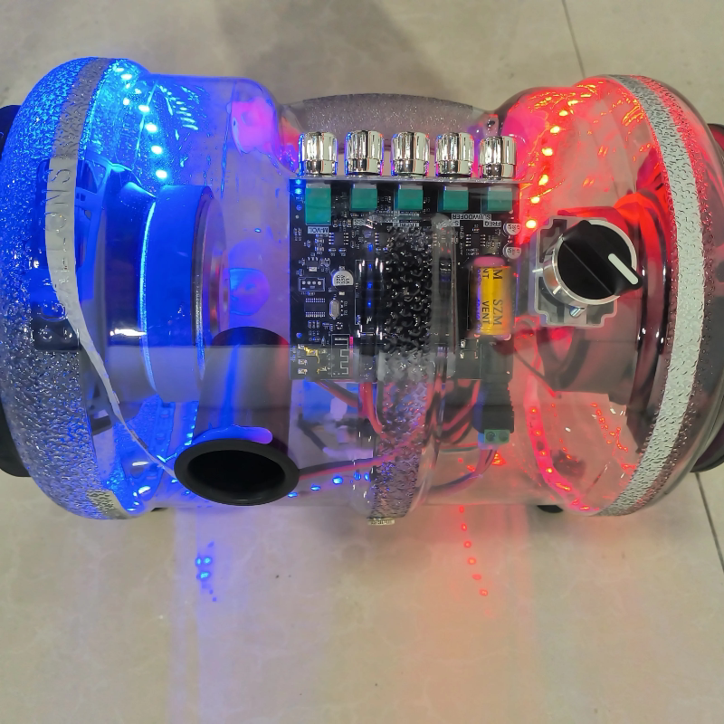 Portable 12V Mini DIY Bucket Speaker for Square Dancing, Transparent Led Desktop Ornament, Bluetooth Speaker, Car Speaker