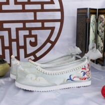2021 Summer Embroidered Shoes Women Hanfu Shoes Children Ancient Windy Mix With Gooey Flat-bottomed Soft-bottom