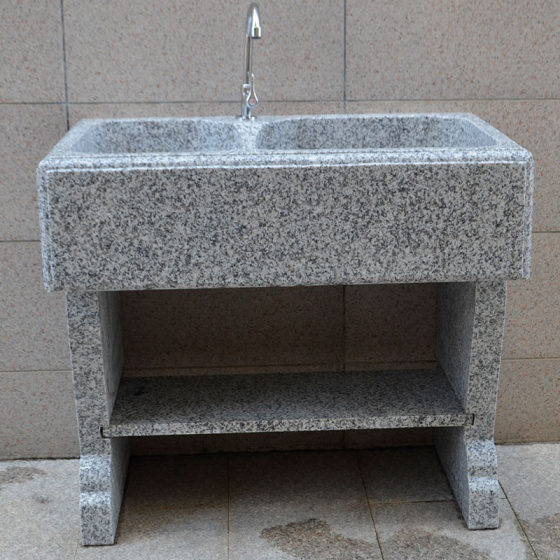 花岗岩整体石头石材洗衣台阳台家用洗衣池大理石带搓衣板水槽盆