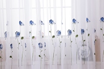 Screen curtain Door curtain Balcony yarn Finished curtain embroidery screen curtain Bay window fabric shading Living room bedroom custom clearance