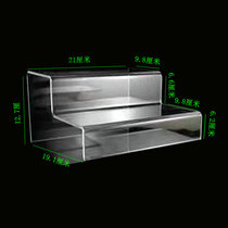 Double layer thickened acrylic 2-layer shoe support shoe display frame U door type cosmetics model boutique display props ladder frame