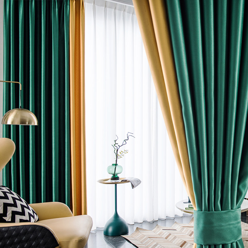 Curtains 2021 New Bedroom Blackout Nordic Simple Living Room Modern Light Luxury Shade Full Thermal Insulation Sunscreen Curtains