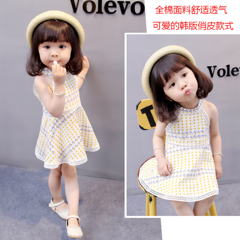 Girls vest skirt strapless princess skirt baby suspenders cotton children's skirt summer girl thin dress ethnic style