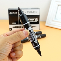 Double round head oily marker black red blue thickness large Pen Express warehouse is not easy to fade ink