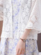 Cheongsam shawl hollow outer small coat women's thin summer skirt suspender blouse sun protection clothing ice silk cardigan