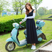 Summer sun protection dress free from wearing a piece of sun-shading apron with long covered leg half body skirt bike leg protection against walking light