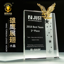 K9 trophy Eagle crystal trophy custom creative trophy authorized medal metal trophy annual trophy customization