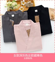 Kích thước lớn Nhật Bản vài người đàn ông và phụ nữ kimono cotton và đồ ngủ lanh đặt cotton đôi gạc hấp quần áo đồ ngủ nam thu đông