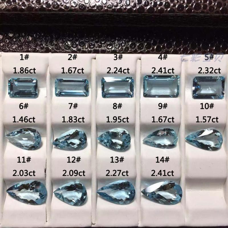 Natural Sea Sapphire Bare Stone A04B-8 Color is really nice jewelry grade