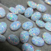 Synthetic Opal B03C-2 GIA Gem identification learning specimen typical stain structure