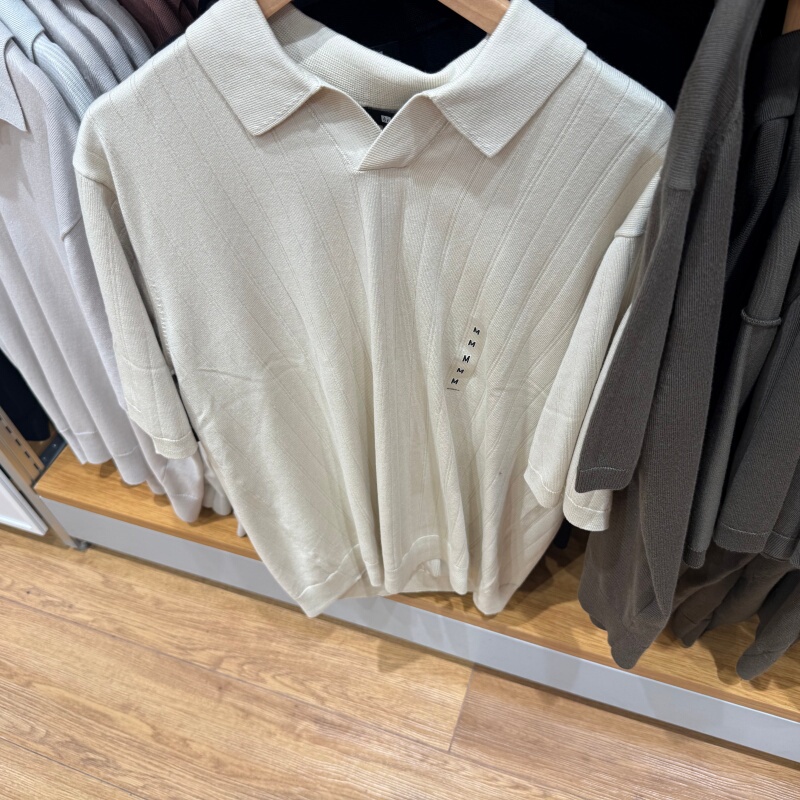 Discounted Offer on Brand New Men's Clothing, 26 New Styles, Half-Open Collar, Short-Sleeve Knit Polo Shirt 482328