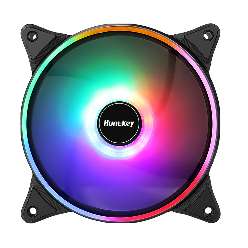 Huntkey GX120 Yuebo computer case cooling fan computer host led mute desktop fan 12CM