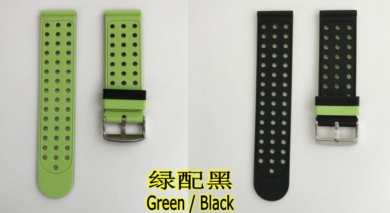 72H出貨 佳明 Vivoactive 4 手錶帶 雙色矽膠 替換錶帶軟 22mm 智能手錶帶 撞色硅膠 透氣防水 運動型手錶帶