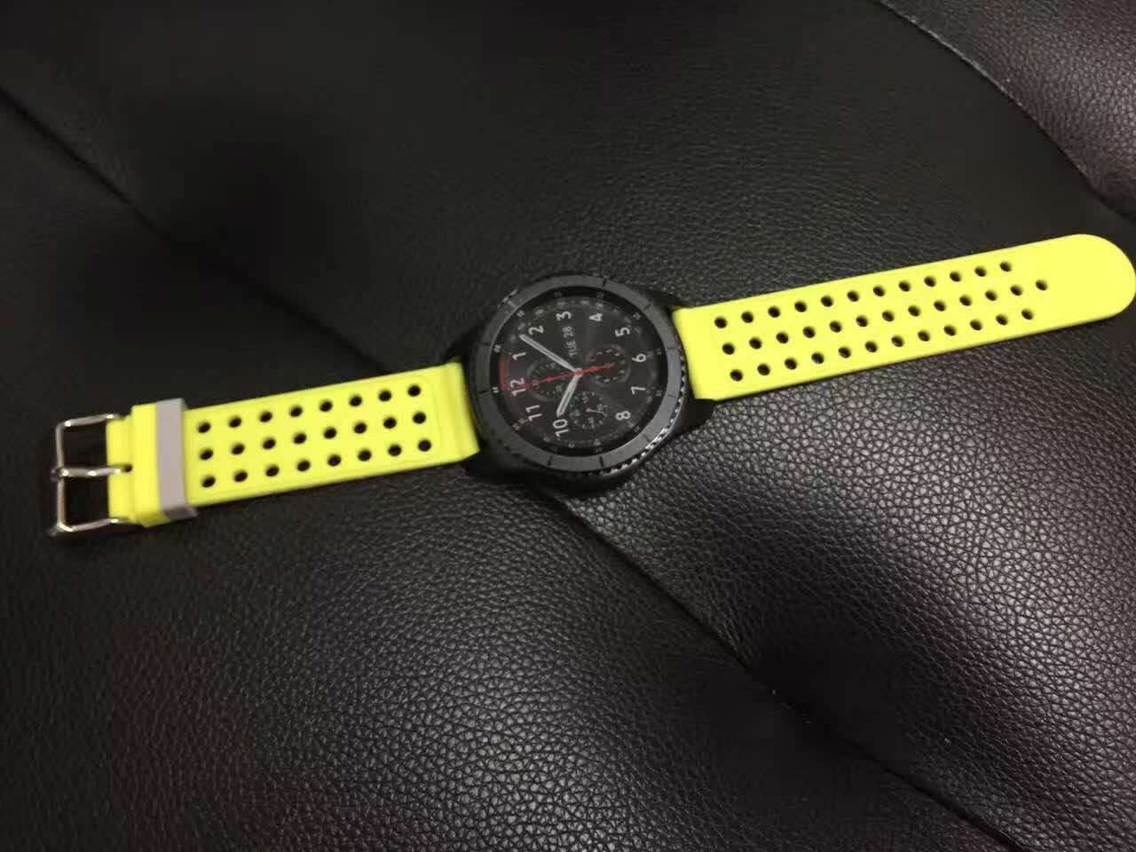 72H出貨 佳明 Vivoactive 4 手錶帶 雙色矽膠 替換錶帶軟 22mm 智能手錶帶 撞色硅膠 透氣防水 運動型手錶帶
