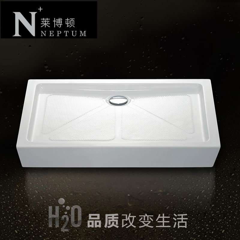 Lebotten rectangular acrylic shower room basin base chassis bathroom bathroom bathroom shower curtain anti-barrier water bar