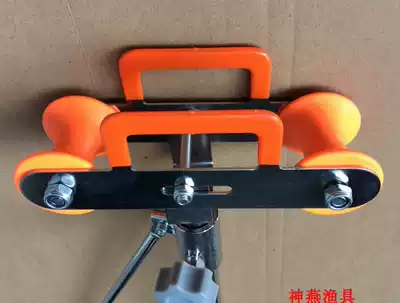 Large rod double wheel long rod battery bracket 8-16 meters fishing rod bracket Stainless steel long rod battery with bearing solid