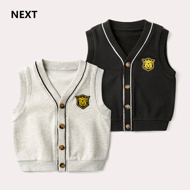 NEXT vest baby knitted cardigan autumn clothing children's vest boy baby vest spring and autumn outer wear children's clothing