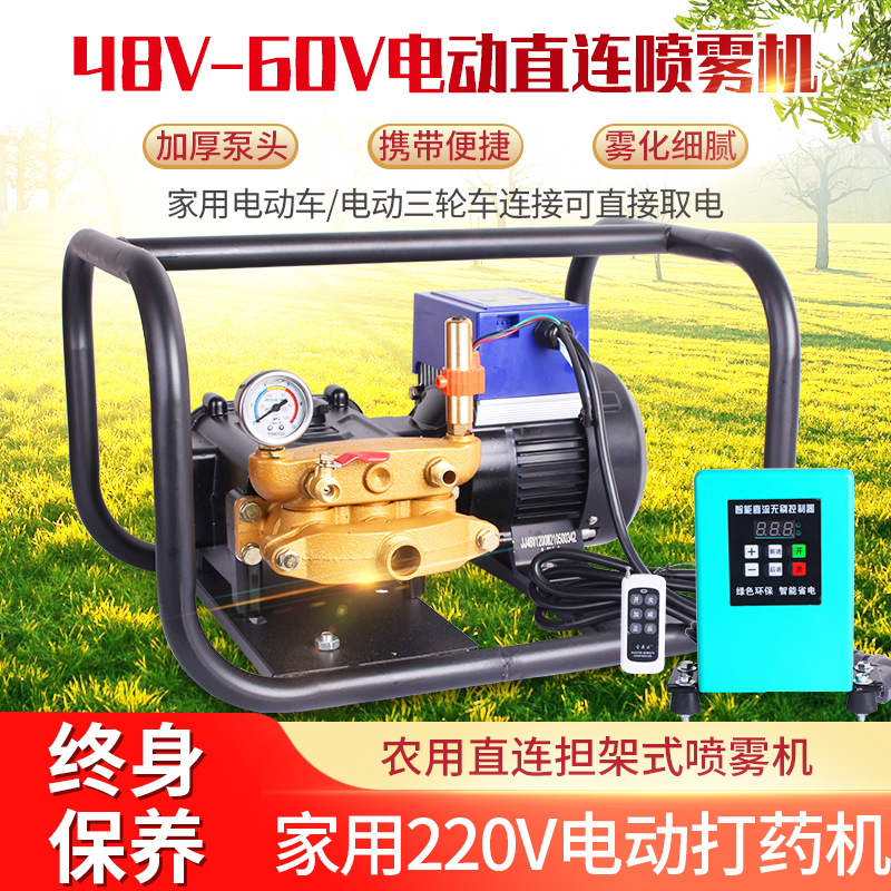 Electric high-pressure agricultural direct-connected sprayer 48V60V pesticide disinfection sprayer fruit tree sprayer small