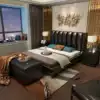 American leather bed Nordic main and second bedroom double bed 1 8 meters soft bag bed 1 5 Simple modern American European bed
