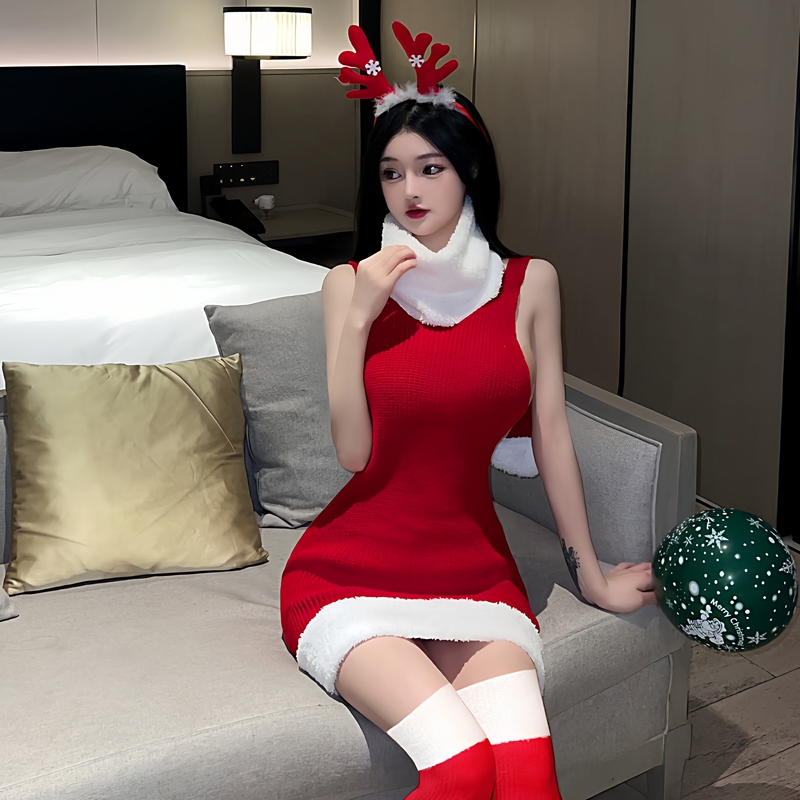 New Year's Eve Halloween Christmas Cute Outfit Strap Dress for Women 2025 Autumn/Winter Bunny Girl Sexy Uniform Dress New Year's Eve Halloween Christmas Cute Outfit Strap Dress for Women 2025 Autumn/Winter Bunny Girl Sexy Uniform Dress