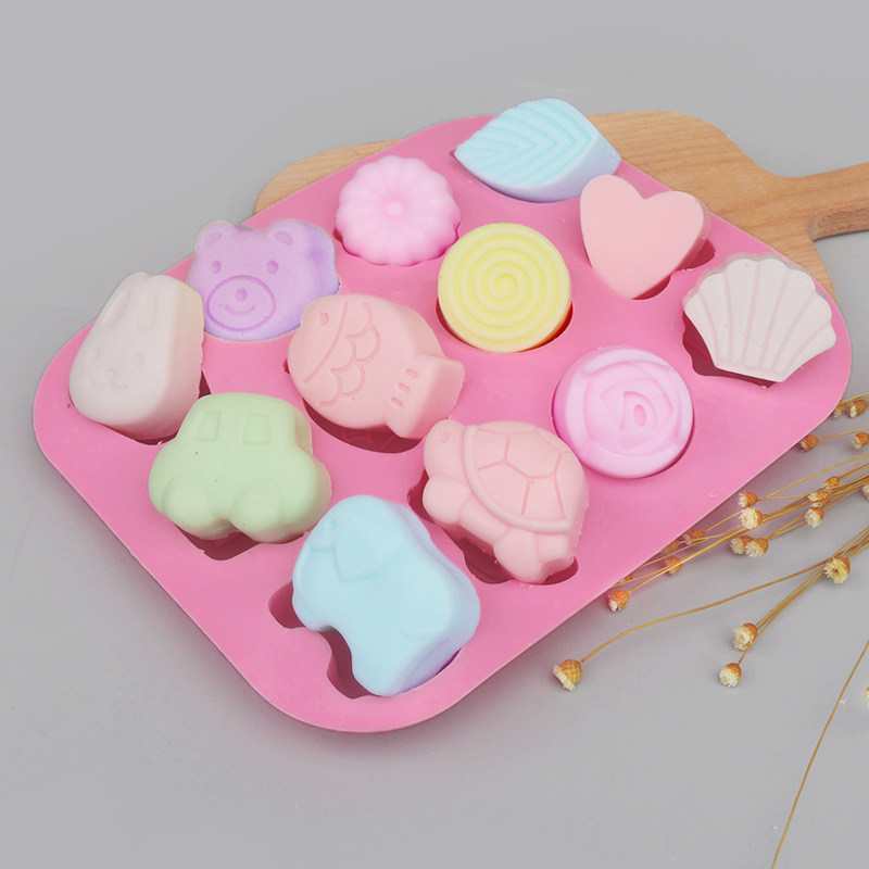 diy handmade soap mold chocolate mold ice gamier god soap trial bag sharper baking mold small animal