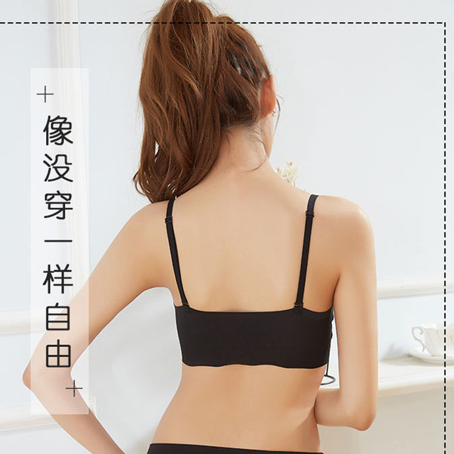 đồ lót thể thao womens vòng thép miễn thu thập được không có dấu ngoặc một mảnh thoải mái chống địa chấn ngủ áo ngực thu mỏng phụ sữa vest