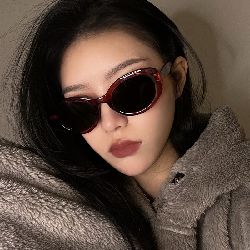 Punk retro small frame sunglasses Korean version of the trendy hip-hop concave shape jumping disco funny sunglasses men and women tide net red models