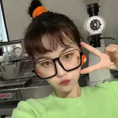 Large frame personality lower half frame retro face small plain glasses frame female Korean version of Chao Net red myopia frame