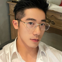 Japanese polygonal small frame myopic mirror art retro gold wire glasses frame metal frame men and women tide ins Net Red
