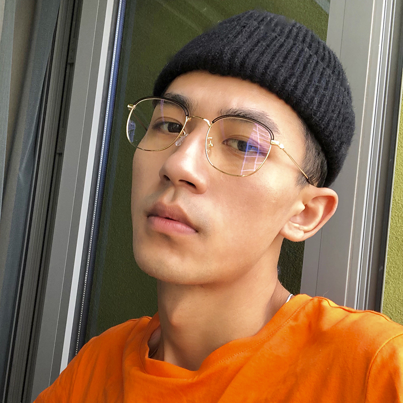 Day Department Guys small frame gold silk spectacle frame Female Korean version ulzzang Art Retro Anti-Blu-ray Nearsightedness Glasses-Taobao