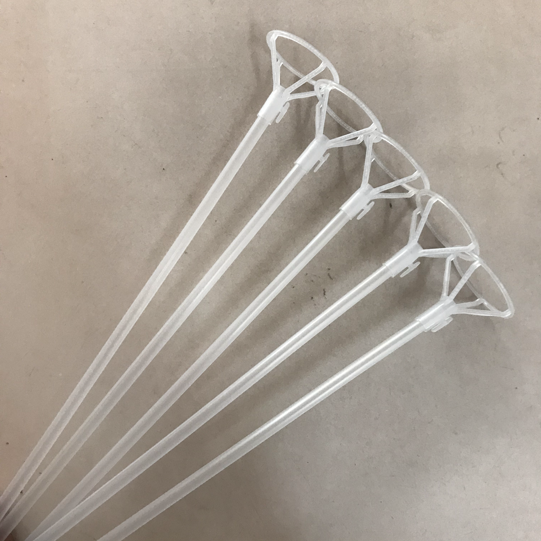 Luminous mesh red balloon Rod Popo Ball Special Transparent Rod Lengthened Wave Ball Bracket 70 cm Thickened