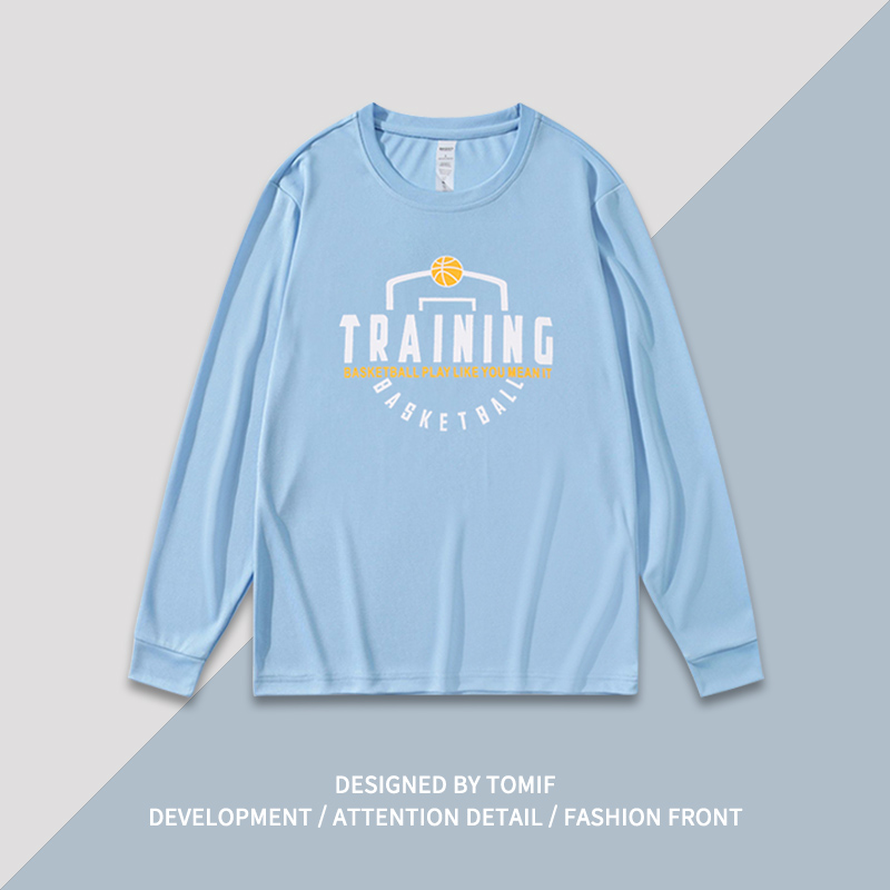 Basketball training clothes long-sleeved men's thin section breathable sports appearance shooting clothes fitness clothes American quick-drying T-shirt customization