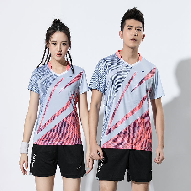 Transparent Wind Badminton Suit Women Custom Summer Tennis Dress Pants Group Purchase Speed Dry Sports Suit Jersey Suit Male Print