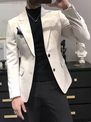 Spring and Autumn Suit Jacket Men's Leisure Trend English Business Set Men's Suit Korean Slim Single West Top